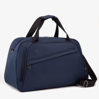 Сумка дорожная на молнии, 2 наружных кармана, держатель для чемодана, длинный ремень, цвет синий Сумка дорожная на молнии, 2 наружных кармана, держатель для чемодана, длинный ремень, цвет синий