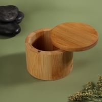 Органайзер для хранения &laquo;BAMBOO&raquo;, с раздвижной крышкой, d 9 &times; 7 см, цвет коричневый