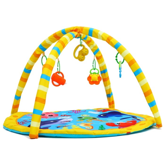Развивающий коврик с дугами &laquo;Морские животные&raquo;, 85х85 см, Крошка Я