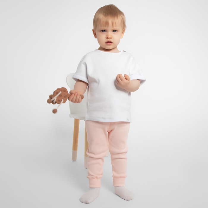 Штанишки детские MINAKU: Basic Line BABY, цвет пудрово-розовый, рост 74-80