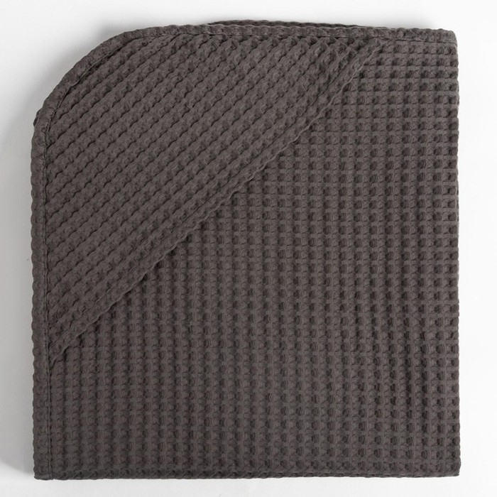 Полотенце уголок вафельное Крошка Я Полотенце уголок вафельное Крошка Я "Boho" 120х120 см, цвет светло-серый, 100%хлопок, 290 г/м2