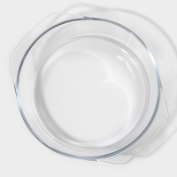 Кастрюля с крышкой из жаропрочного стекла для запекания Доляна &laquo;Фуэго&raquo;, 1,5 л, 23,5&times;20&times;6,5 см