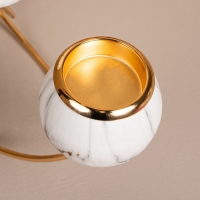 Подсвечник металл, стекло &laquo;Сплетение&raquo; на 4 свечи 47 х 10 х 28 см