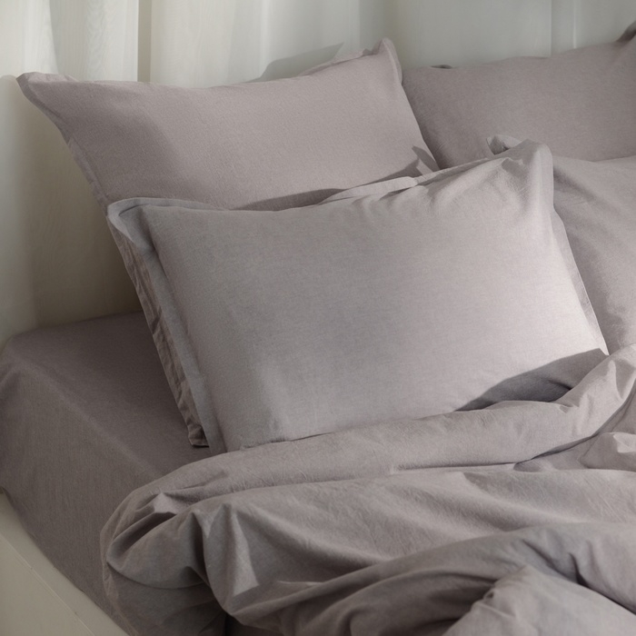 Простыня SL Home Простыня SL Home "Деним" 235*245 см, цв.серый, 100% жатый хлопок