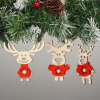 Набор для творчества "Олени с разными рогами" (красная снежинка), 5х9 см, 7х9 см, 9х9 см Набор для творчества "Олени с разными рогами" (красная снежинка), 5х9 см, 7х9 см, 9х9 см