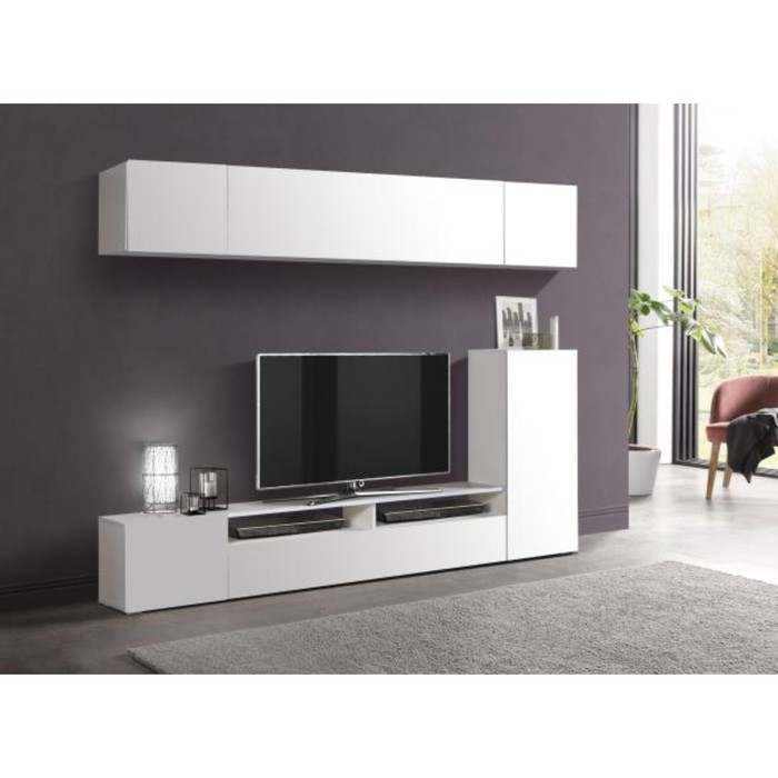 Гостиная Прага-5, 2130х350х1700, Белый/Белый глянец снег Гостиная Прага-5, 2130х350х1700, Белый/Белый глянец снег