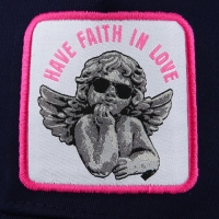 Кепка женская с сеткой &laquo;Ангел&raquo;, цвет синий, р-р 56