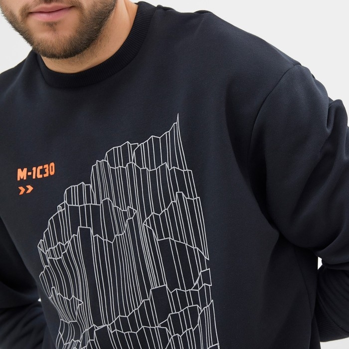 Свитшот мужской НАЧЁС, цвет чёрный, размер 52 Свитшот мужской НАЧЁС, цвет чёрный, размер 52