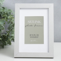 Фоторамка МДФ "Ellis" 10x15 см, с паспарту, серебро Фоторамка МДФ "Ellis" 10x15 см, с паспарту, серебро