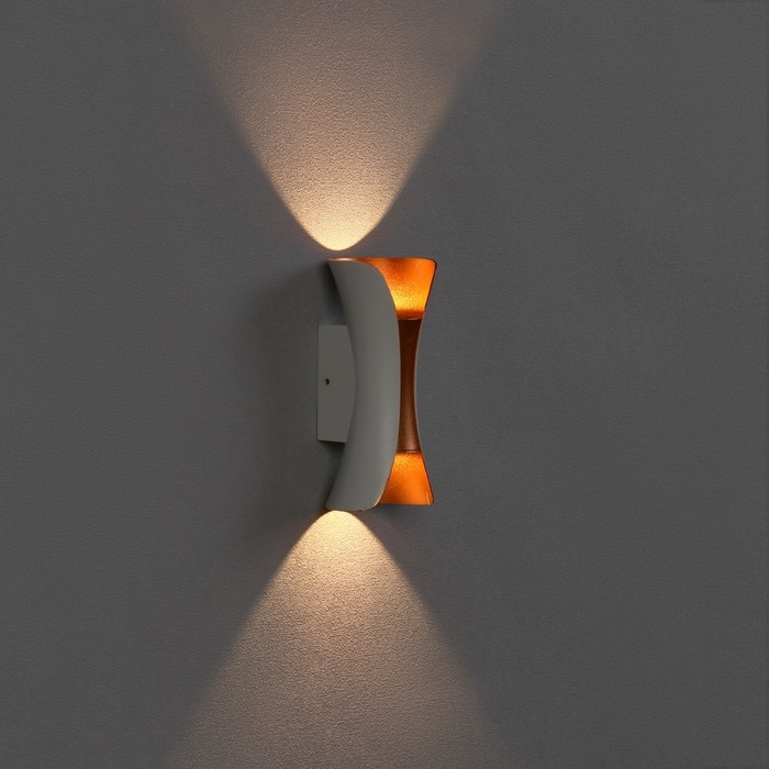 Светильник фасадный &laquo;Элегант&raquo;, FSD-090, 6 Вт, 3000К, IP65, 220 В, металл, бело-золотистый