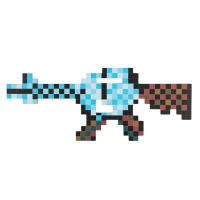 Автомат деревянный «Пиксельный ледяной», длина 49 см Автомат деревянный «Пиксельный ледяной», длина 49 см