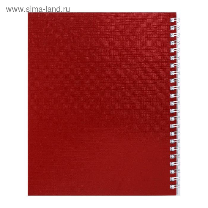 Тетрадь 48 листов в клетку, на гребне METALLIC Тетрадь 48 листов в клетку, на гребне METALLIC "Красная", обложка бумвинил, блок офсет