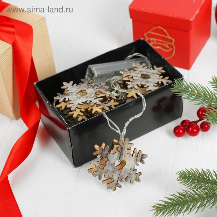 Новогодняя гирлянда &laquo;Снежинки&raquo;, длина 150 см