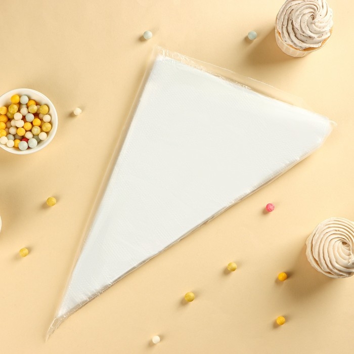 Кондитерские мешки одноразовые Доляна, 30 мкм, 32,5×22,5 см (размер L), 100 шт Кондитерские мешки одноразовые Доляна, 30 мкм, 32,5×22,5 см (размер L), 100 шт