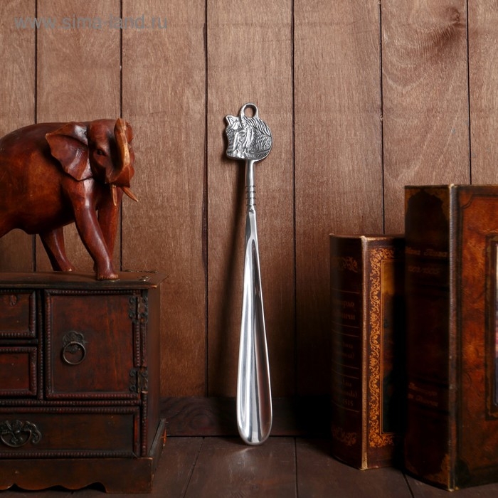 Ложка для обуви Ложка для обуви "Лошадь" алюминий 38х5,5х1 см