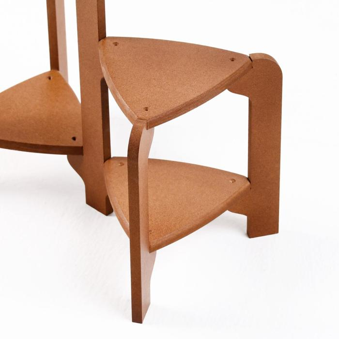 Стойка-полка для цветов трехъярусная Стойка-полка для цветов трехъярусная "Флора" 49х36х26 см, цвет Орех