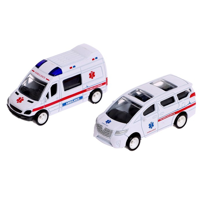 Парковка &laquo;Скорая помощь&raquo;, с 2 машинками, свет и звук