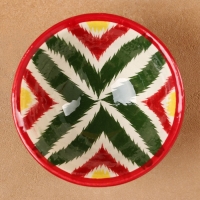 Пиала чайная Риштанская керамика "Атлас" большая, разноцветная, 11 см Пиала чайная Риштанская керамика "Атлас" большая, разноцветная, 11 см