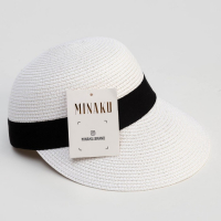 Кепка женская плетёная MINAKU цвет белый, р-р 58 Кепка женская плетёная MINAKU цвет белый, р-р 58