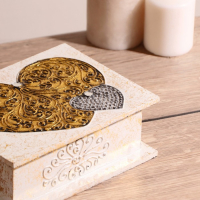 Шкатулка "Два сердца" 19,5х15х7 см Шкатулка "Два сердца" 19,5х15х7 см