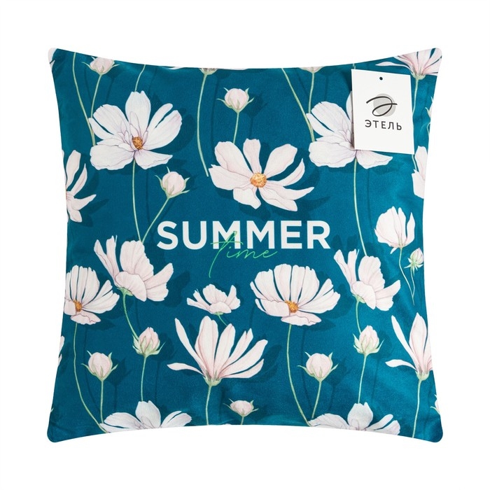 Наволочка декоративная Этель &laquo;Summer&raquo; 40х40 см, велюр, 100% п/э