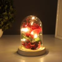 Ночник «Роза» LED 3хААА красный 9,5х9,5х14см Ночник «Роза» LED 3хААА красный 9,5х9,5х14см