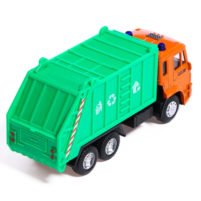 Грузовик металлический «КАМАЗ. Мусоровоз», инерционный, 1:54, цвет зелёный Грузовик металлический «КАМАЗ. Мусоровоз», инерционный, 1:54, цвет зелёный
