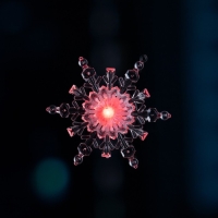 Светодиодная игрушка на липучке &laquo;Снежинка&raquo; 11 см, батарейки LR44х3 (в комплекте), свечение мульти