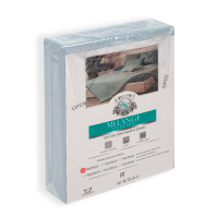 Простыня на резинке «Купу-купу», 160х200х20 см, голубой, трикотаж Простыня на резинке «Купу-купу», 160х200х20 см, голубой, трикотаж