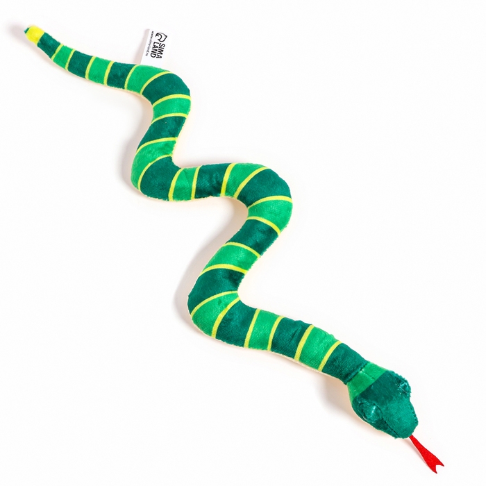 Мягкая игрушка «Змея», в полоску, 39 см, цвет зелёный Мягкая игрушка «Змея», в полоску, 39 см, цвет зелёный