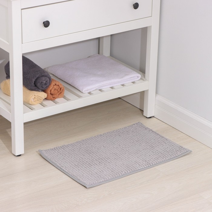 Коврик для дома Доляна &laquo;Букли&raquo;, 40&times;60 см, цвет светло-серый