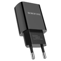 Сетевое зарядное устройство Borofone BA20A, 1 USB, 2.1 А, чёрное Сетевое зарядное устройство Borofone BA20A, 1 USB, 2.1 А, чёрное