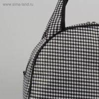 Сумка дорожная женская на молнии, держатель для чемодана, цвет чёрный/белый Сумка дорожная женская на молнии, держатель для чемодана, цвет чёрный/белый