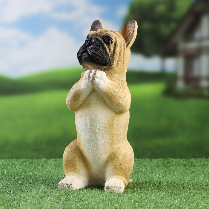Садовая фигура Садовая фигура "Попрошайка бульдог" 10х11х20см