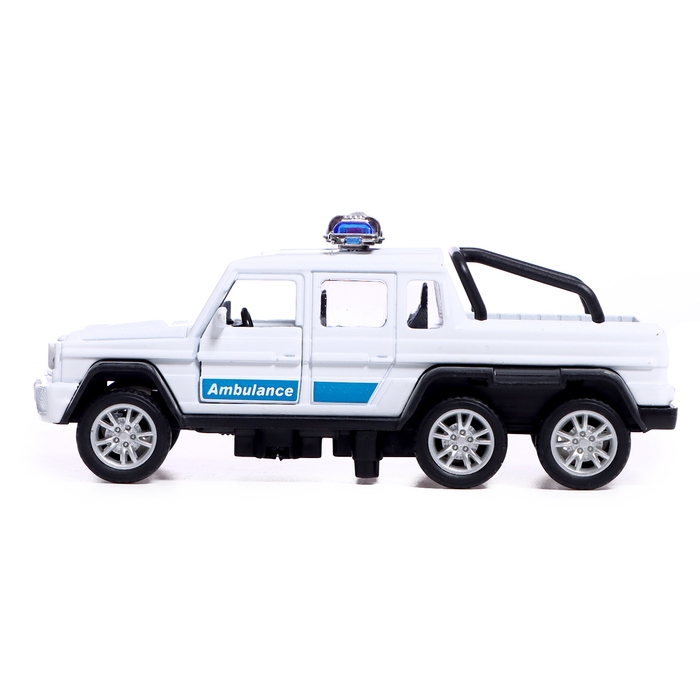 Машина металлическая &laquo;Джип 6X6 спецслужбы&raquo;, 1:32, инерция, цвет белый