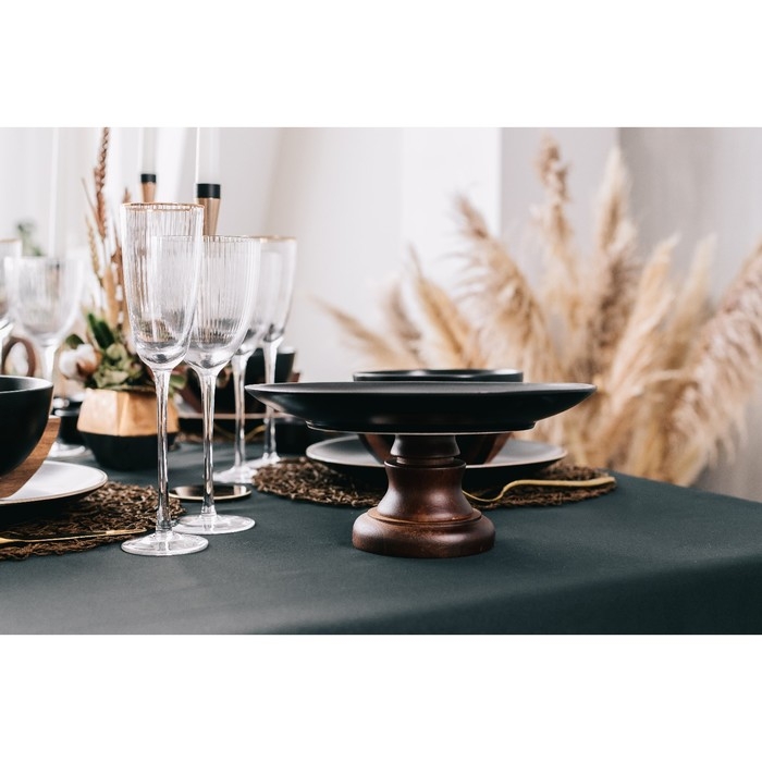 Блюдо фарфоровое для подачи Magistro &laquo;Галактика&raquo;, 27&times;12,5 см, цвет чёрный