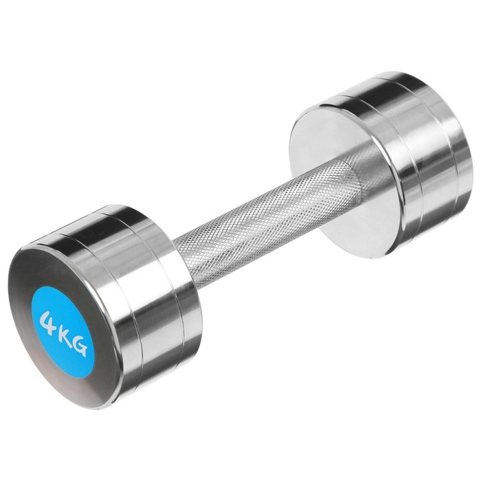 Гантель хромированная ONLYTOP, 4 кг Гантель хромированная ONLYTOP, 4 кг
