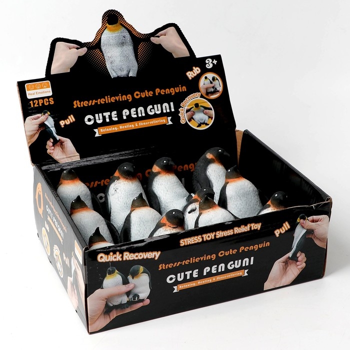 Мялка-тянучка &laquo;Пингвин&raquo; с песком, виды МИКС