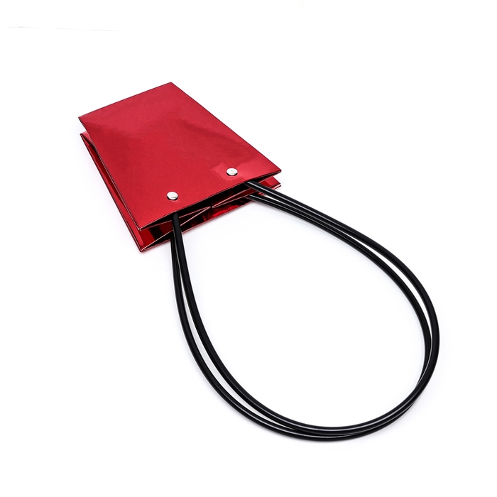 Сумка для цветов Красная влагостойкая, 12x12-8x8-12.5 см Сумка для цветов Красная влагостойкая, 12x12-8x8-12.5 см