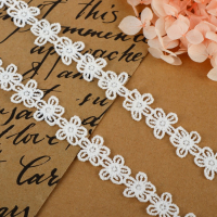 Кружево гипюровое, 15 мм × 14 ± 1 м, цвет белый Кружево гипюровое, 15 мм × 14 ± 1 м, цвет белый