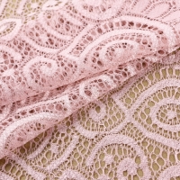 Кружевная эластичная ткань, 180 мм × 2,7 ± 0,5 м, цвет пудровый Кружевная эластичная ткань, 180 мм × 2,7 ± 0,5 м, цвет пудровый