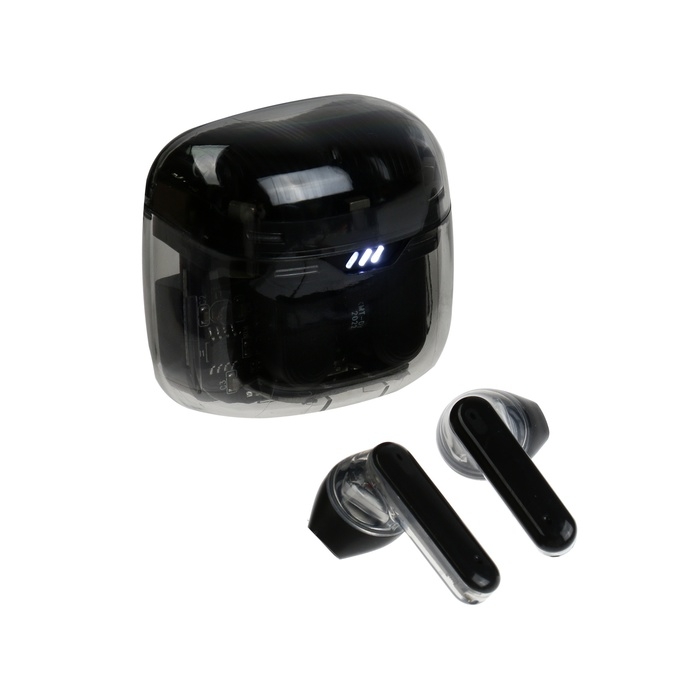Наушники беспроводные K20, TWS, вкладыши, BT 5.0, 35/260 мАч, прозрачные, чёрные Наушники беспроводные K20, TWS, вкладыши, BT 5.0, 35/260 мАч, прозрачные, чёрные