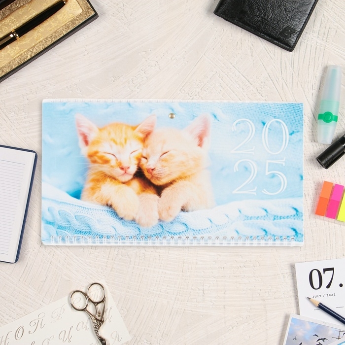 Календарь квартальный трио Календарь квартальный трио "Пушистая радость" 2025 год, 29,7 х 65,5 см