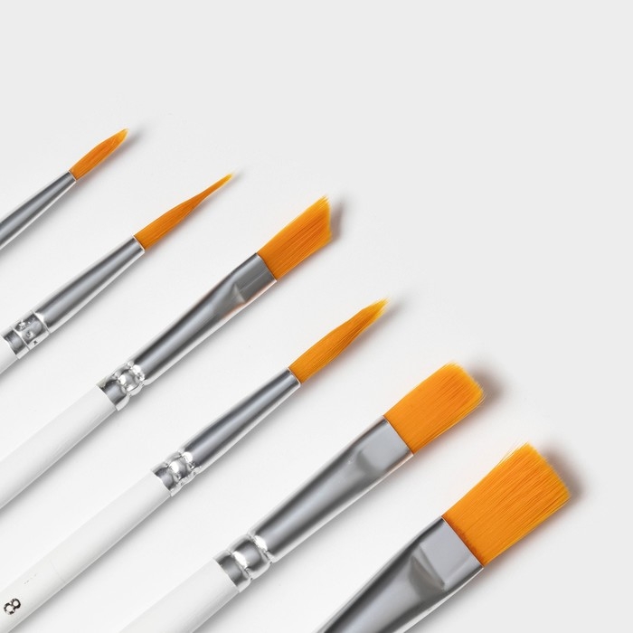 Набор кондитерских кисточек для декорирования Доляна &laquo;Ларсон&raquo;, 6 шт, цвет белый