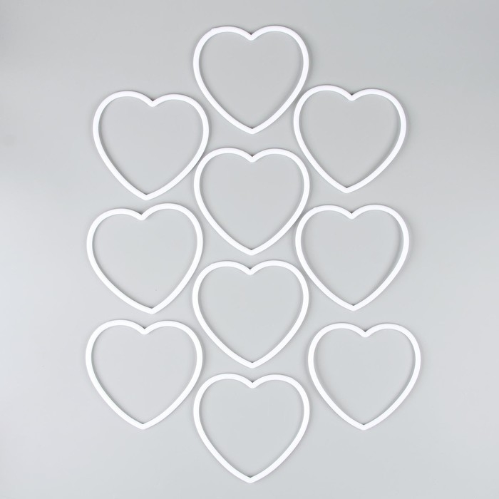 Основа для изготовления ловца снов &laquo;Сердце&raquo;, набор 10 шт., размер 1 шт. &mdash; 14,5 &times; 14,5 &times; 0,53 см