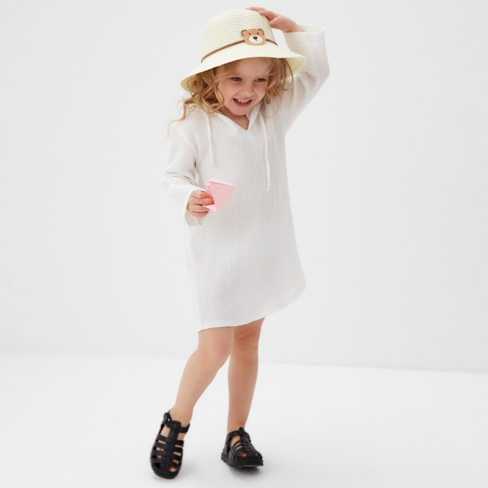 Рубашка (пончо) детская MINAKU цвет белый, рост 92-98 см