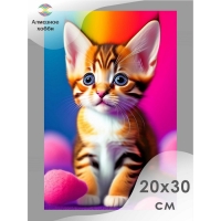 Алмазная мозаика «Рыжий котенок», 20 × 30 см, без подрамника Алмазная мозаика «Рыжий котенок», 20 × 30 см, без подрамника