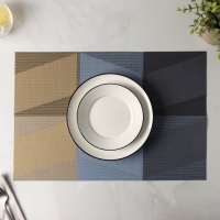 Салфетка сервировочная на стол &laquo;Пудра&raquo;, 45,5&times;30 см, цвет бежево-синий