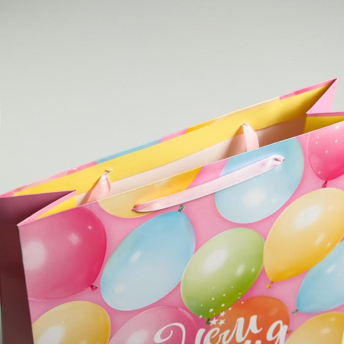 Пакет подарочный ламинированный вертикальный, упаковка, «С Днём Рождения!», L 31 х 40 х 11,5 см Пакет подарочный ламинированный вертикальный, упаковка, «С Днём Рождения!», L 31 х 40 х 11,5 см