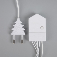 Гирлянда &laquo;Нить&raquo; 10 м, IP20, белая нить, 100 LED, свечение фиолетовое, 8 режимов, 220 В